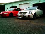 My buddies cts-v and my evo....